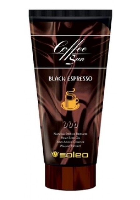  Крем бронзатор с проявителем загара SOLEO Coffe sun Black espresso  150 мл. фото 2