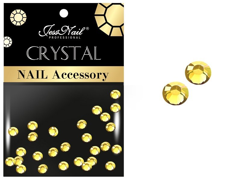 Стразы стекло JessNail ss6 желтые, 30 шт. (73730) фото 1