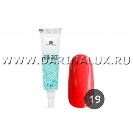 Гель-паста для дизайна ногтей TNL Professional № 19, красная, 8 мл. фото 