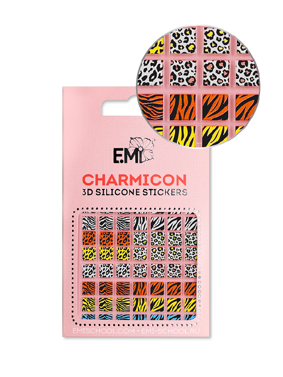 Силиконовые 3D-наклейки EMI Charmicon 3D Silicone Stickers  № 130 Зебра фото 1