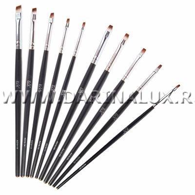 Кисть скошенная для геля искусственный ворс Irisk Professional в тубе No 3 (К210-13) фото 10