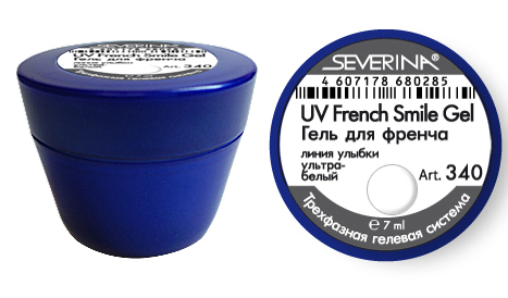 Трехфазный гель для френча UV French Smile Gel Severina, 7 мл фото 1