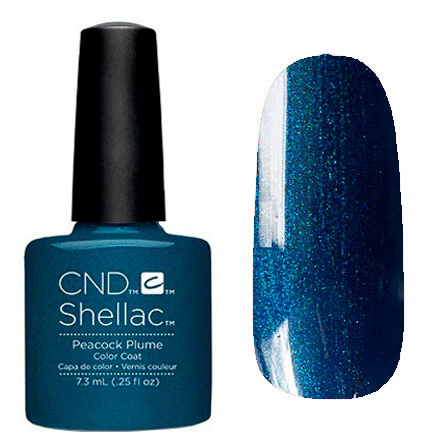 Гель лак CND SHELLAC Peacock Plume (черная коробка) фото 2