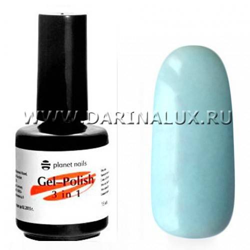 Гель-лак Planet Nails 3в1 нежно-голубой, 11629, 15мл фото 2