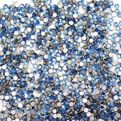 Стразы стекло JessNail SS4 голография Голубые, 1440 шт. (5829) фото 1