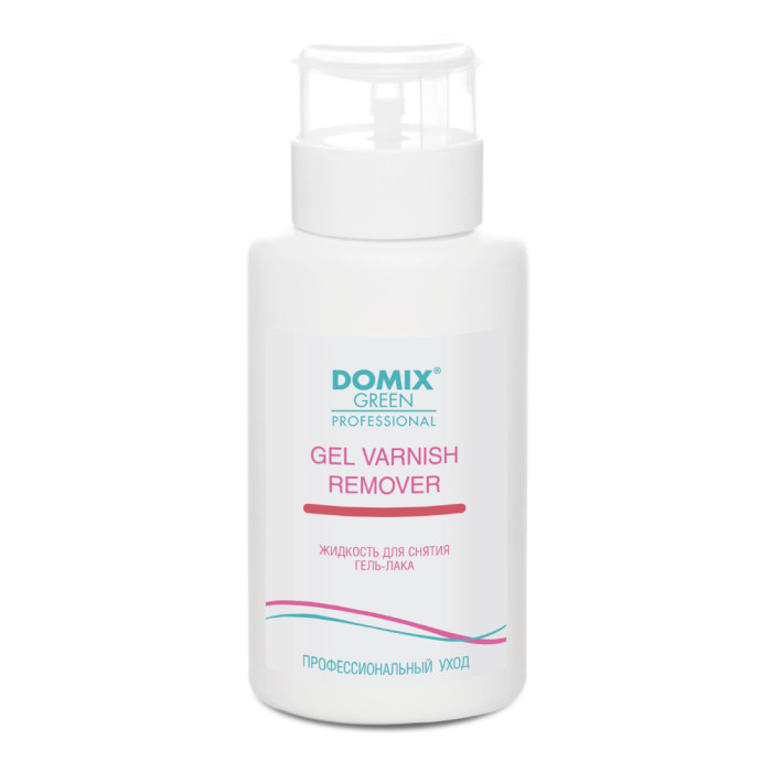 Жидкость для снятия гель-лака Domix Gel Varnish Remover, 255 мл, с помпой фото 1