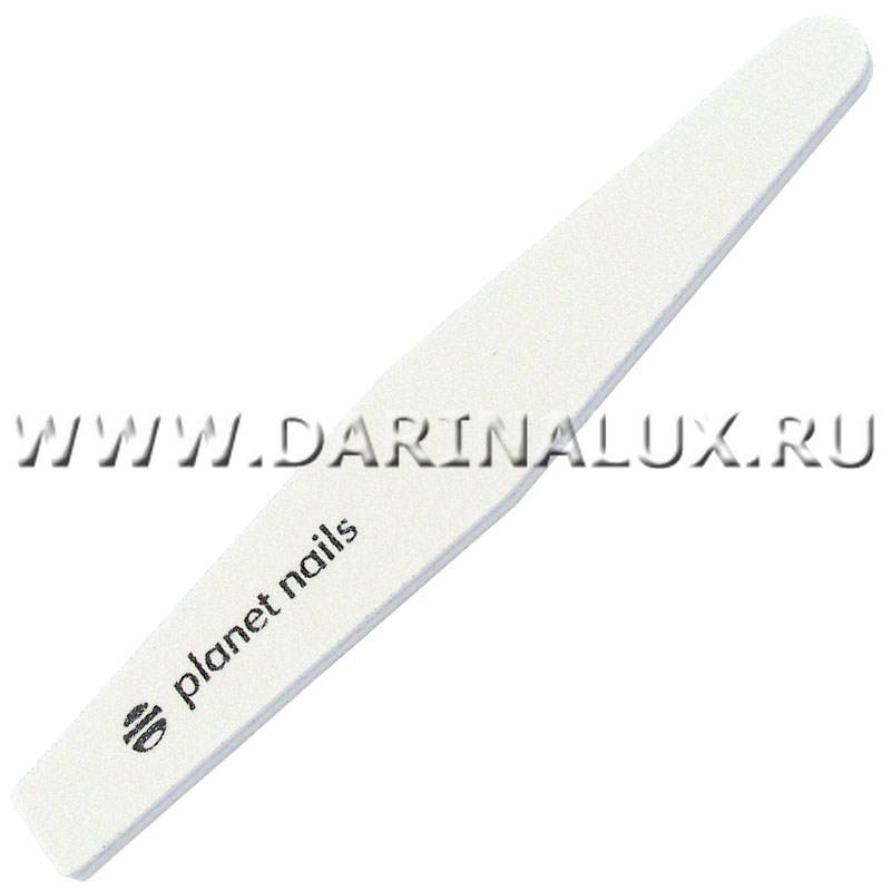 Пилка для ногтей PLANET NAILS широкая ромбовидная белая 80/80 фото 10