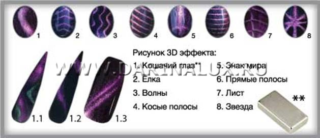Магнит для дизайна на ногтях с эффектом ВОЛНА  MAGIS magnet Severina фото 2
