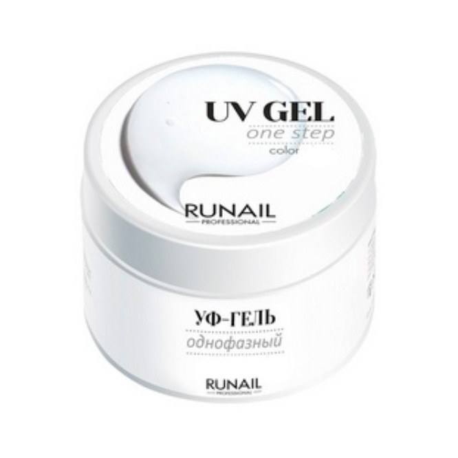 Однофазный УФ-гель  ruNail Professional (цвет: Белый), 15 г (3445) фото 1