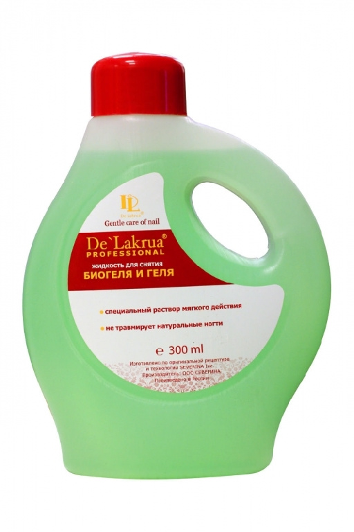 Жидкость для снятия биогеля и геля De Lakrua Biogel 300 мл фото 1