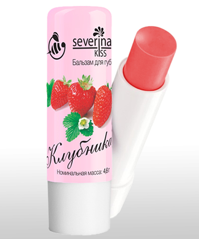 Бальзам для губ  Severina Kiss  "Клубника"  4,6 г фото 10