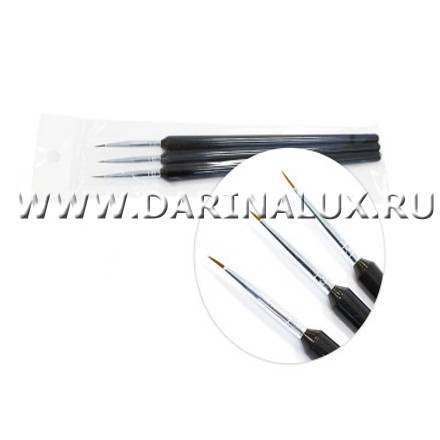 Набор кистей TNL Professional (3 шт.), №0, №00, №000 фото 10