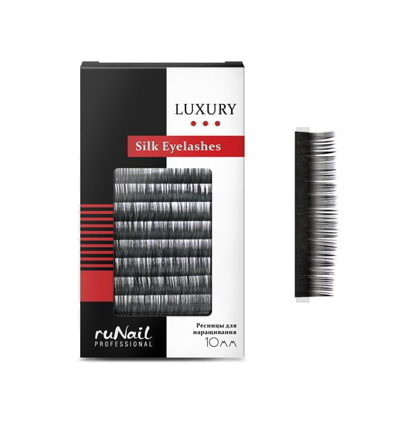 Ресницы для наращивания Luxury ruNail Professional, норка Ø 0,15 мм, №10, 12 линий фото 2