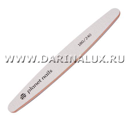 Пилка для ногтей PLANET NAILS овальная зебра 180/240 фото 1