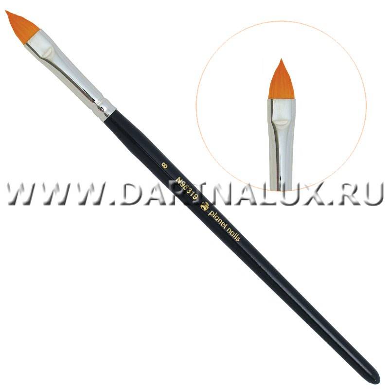 Кисть Planet Nails гелевая "язык" № 8 фото 10