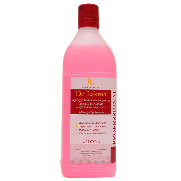 Жидкость для снятия лака без ацетона суперэффективная SEVERINA De Lakrua 1000ml фото 1