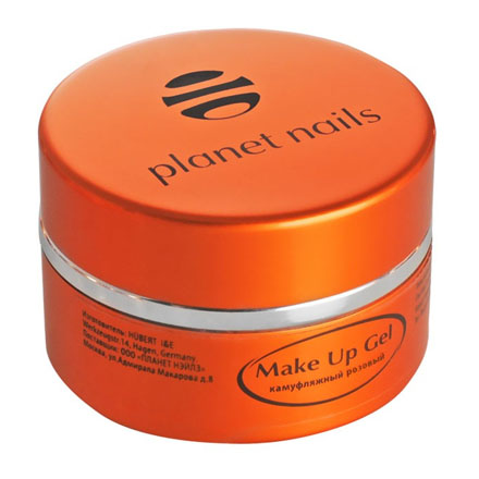 Гель Planet Nails - Make Up Gel Rose 15г - камуфлирующий розовый фото 1