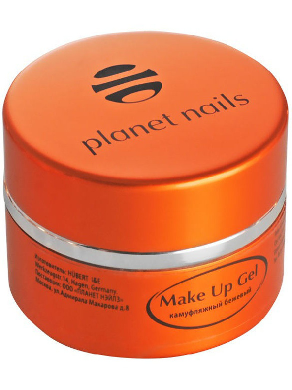 Гель Planet Nails - Make Up Gel Beige 15г - камуфлирующий бежевый фото 1